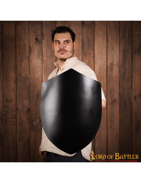 Smooth black medieval shield, to...