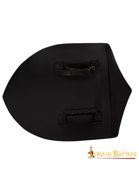 Smooth black medieval shield, to...