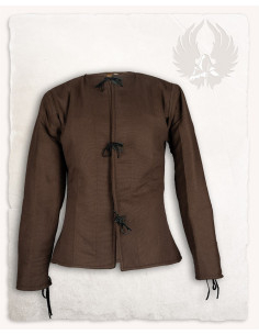 Medieval cotton gambeson model Aulber, brown