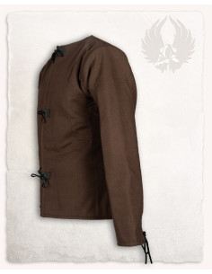 Medieval cotton gambeson model Aulber, brown 2