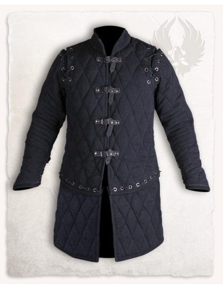 Medieval gambeson model Arthur, black