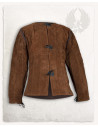Medieval suede gambeson model Aulber, light brown.