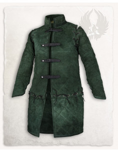 Medieval suede gambeson model Arthur, green