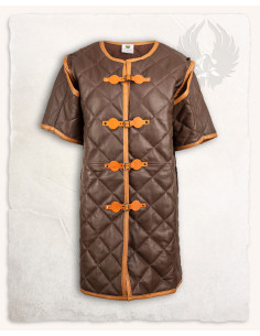 Medieval gambeson model Haldur, brown color