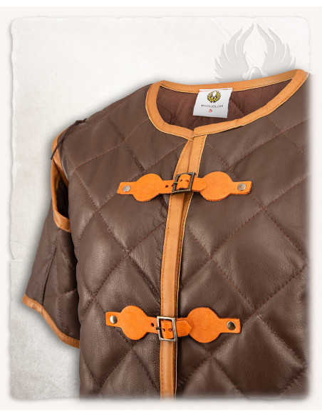 Medieval gambeson model Haldur, brown...