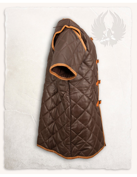 Medieval gambeson model Haldur, brown...
