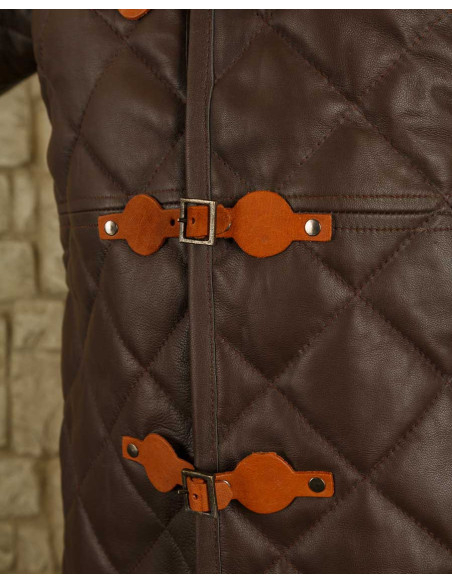 Medieval gambeson model Haldur, brown...