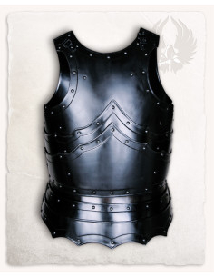 Medieval cuirass Balthasar model, blackened finish