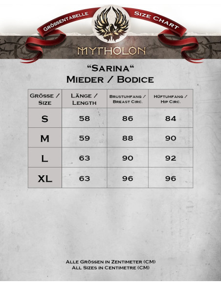 Medieval leather bodice model Sarina,...