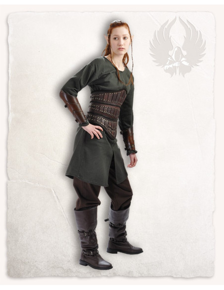 Medieval leather bodice model...