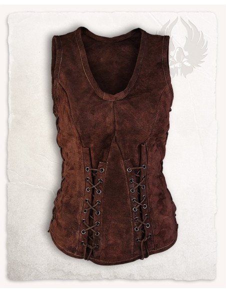 Medieval leather bodice model Sarina,...