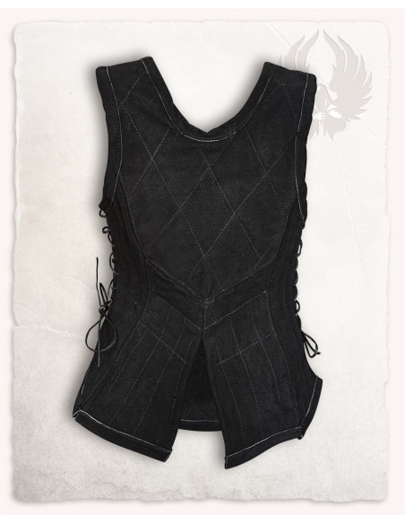 Medieval leather bodice model Lucy,...