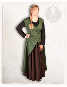 Medieval surcoat for women, Vysera model, green 2
