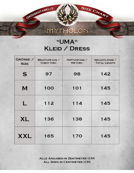 Medieval canvas dress model Uma,...