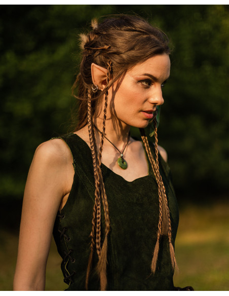 Elvish medieval tabard in suede...