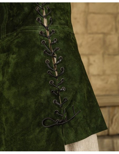 Elvish medieval tabard in suede...