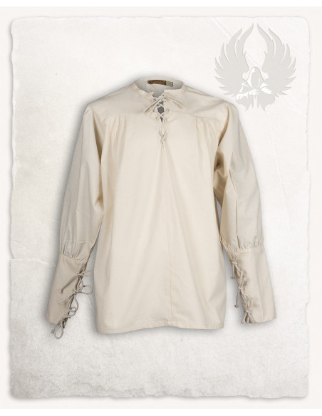 Simon medieval cotton shirt, cream