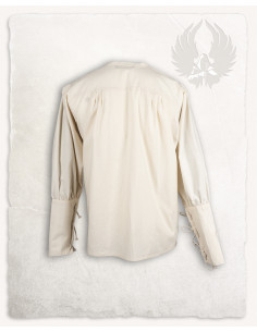 Simon medieval cotton shirt, cream 2