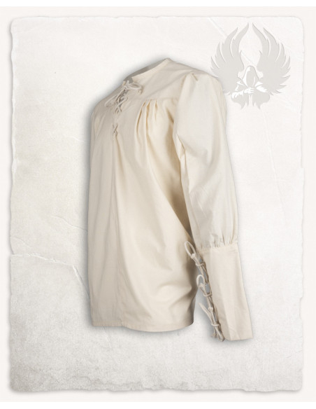 Simon medieval cotton shirt, cream