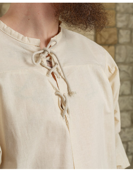 Simon medieval cotton shirt, cream