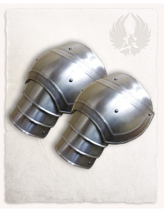 Medieval steel shoulder pads, Adam model