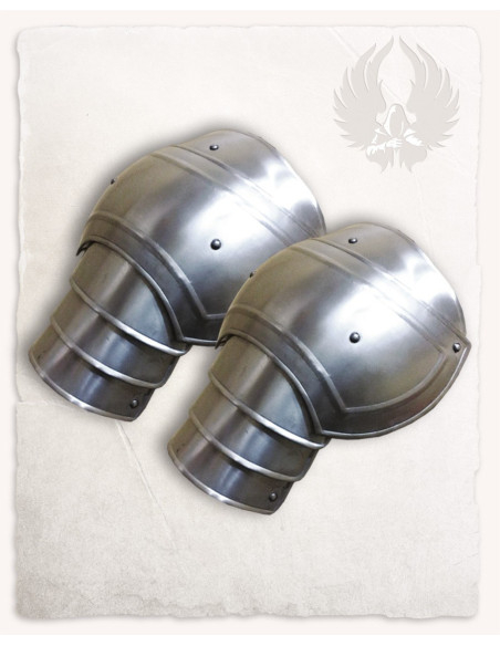 Medieval steel shoulder pads, Adam model