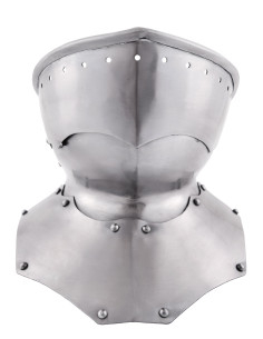 Gothic medieval gorget and bib (15th-16th centuries)
