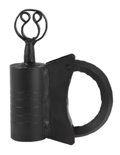 Medieval wrought iron padlock (11x4 cm.)