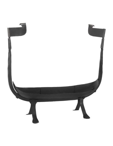 Viking ship candle holder, wrought iron