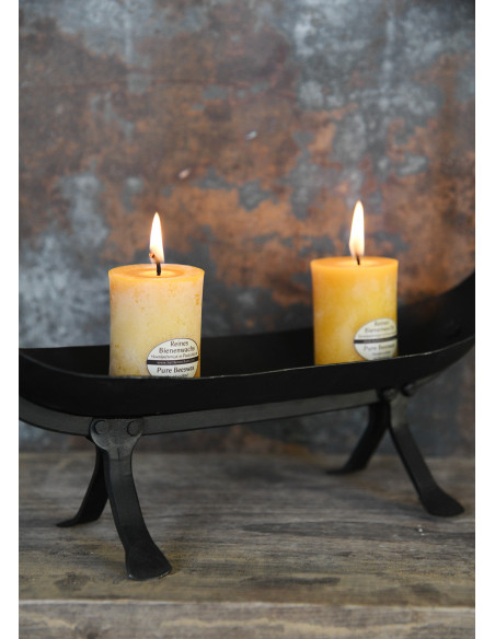 Viking ship candle holder, wrought iron