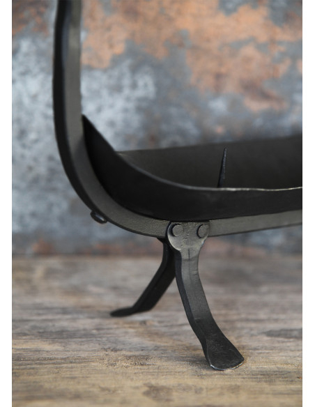 Viking ship candle holder, wrought iron