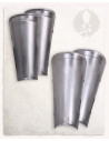 Lucas model medieval bracers and greaves set, polished finish
