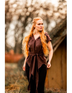 Medieval brown archer's tunic, Aldón model, unisex