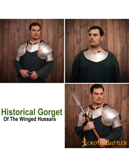 Medieval steel gorget Hussar model...