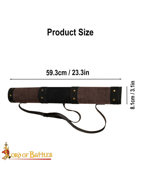 Medieval leather quiver, archer...