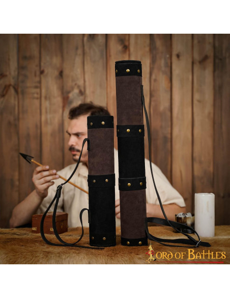 Medieval leather quiver, archer...