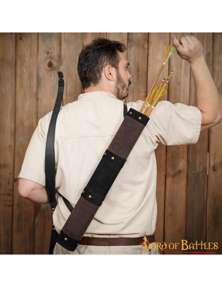Medieval leather quiver, archer...