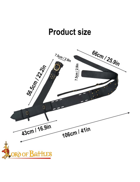 Medieval leather scabbard for the...