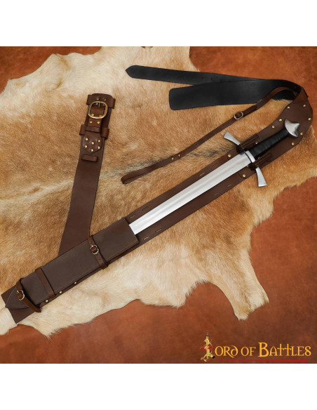 Medieval leather scabbard for the...