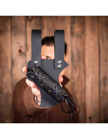 Medieval adjustable leather baldric,...