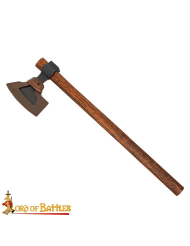 Viking steel ax with leather sheath (58.5 cm.)