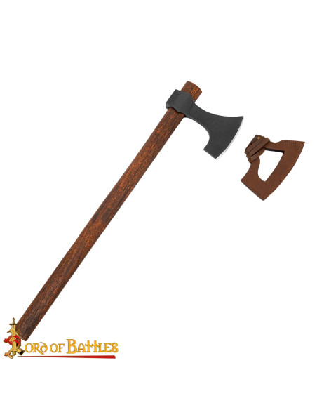 Viking steel ax with leather sheath... Viking steel ax with leather sheath...