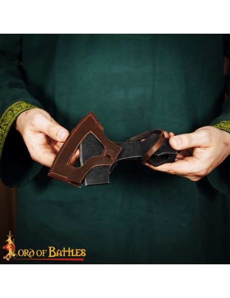 Viking steel ax with leather sheath... Viking steel ax with leather sheath...