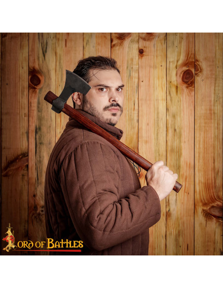 Viking steel ax with leather sheath... Viking steel ax with leather sheath...