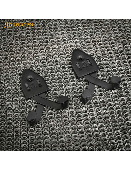 Blackened steel support for hanging...