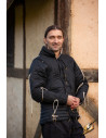 Medieval knightly gambeson in black