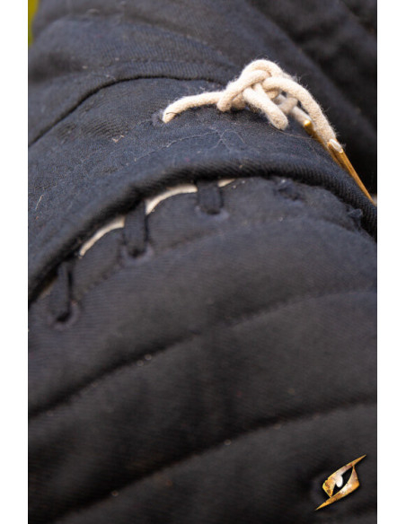 Medieval knightly gambeson in black