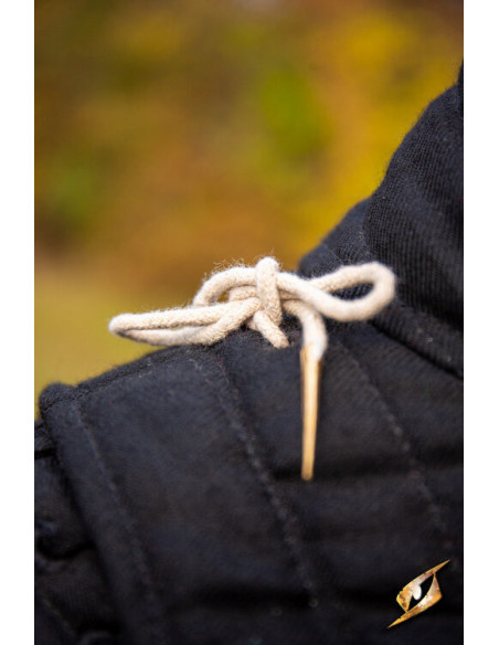 Medieval knightly gambeson in black