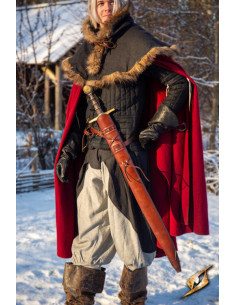 Sheath with belt for swords, brown 2