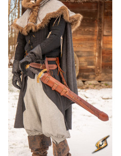 Adjustable sheath for swords in brown (75-96 cm.)